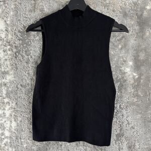 NEW Abbott Elementary Size S Sleeveless Crew Neck Sweater Black Casual NWT